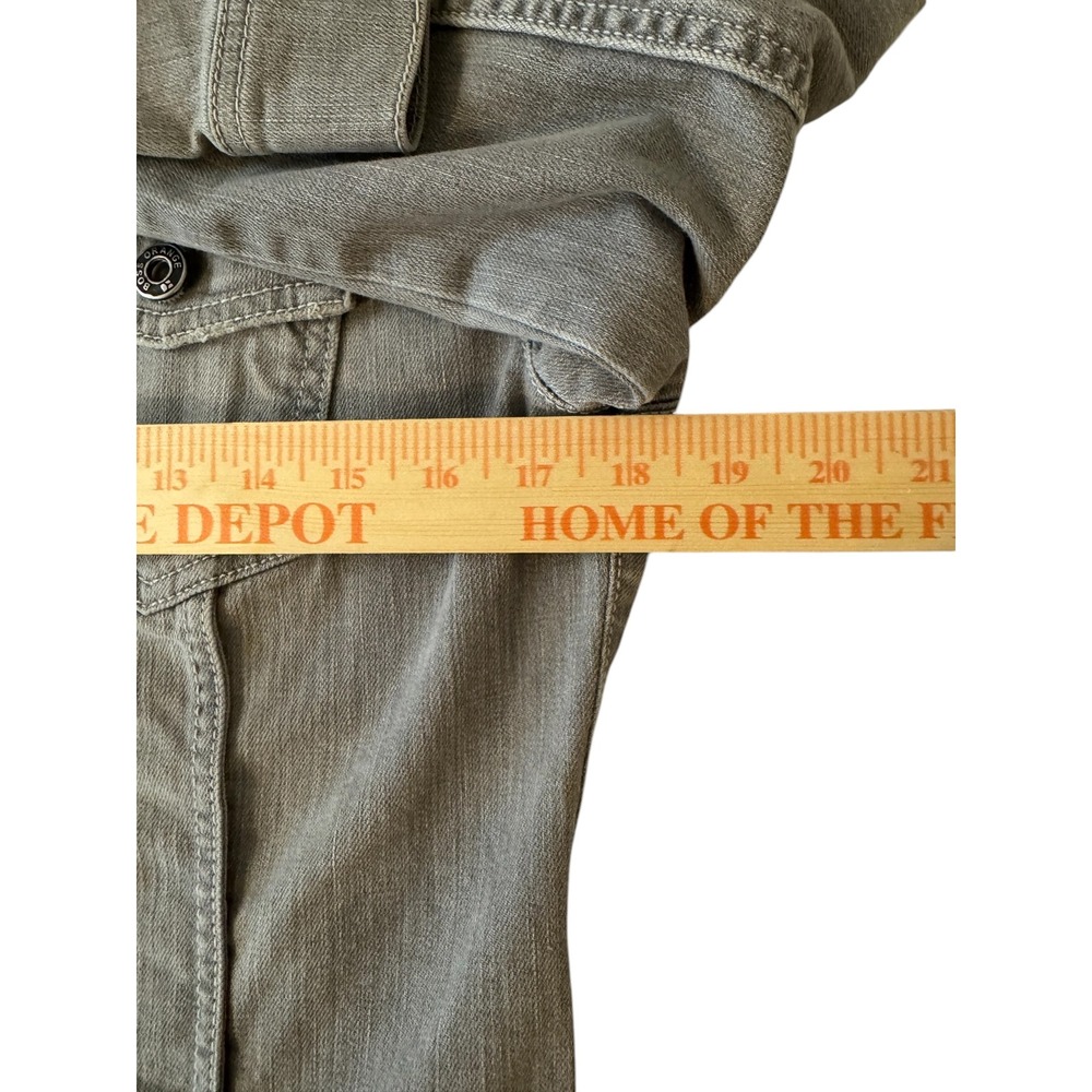Hugo Boss Orange Mens Grey Denim Trucker Jacket Stretch Slim Fit Size M - Picture 9 of 13